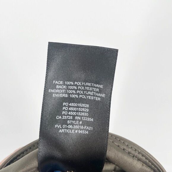 Aritzia Babaton Command Faux Leather Crop Pants Vegan Brown Women's 4 - Picture 7 of 7